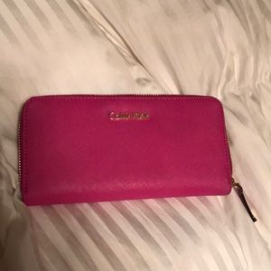 Calvin Klein hot pink wallet - new, no tags.